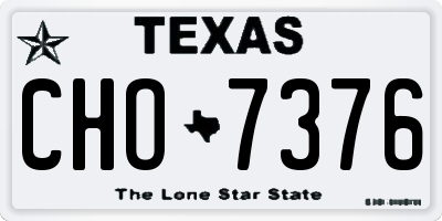 TX license plate CHO7376