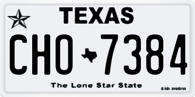 TX license plate CHO7384
