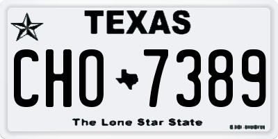 TX license plate CHO7389