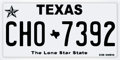 TX license plate CHO7392