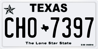 TX license plate CHO7397