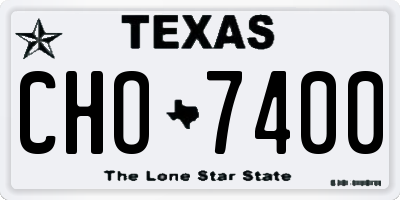 TX license plate CHO7400