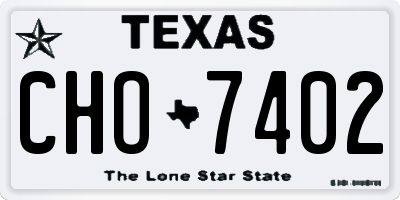 TX license plate CHO7402