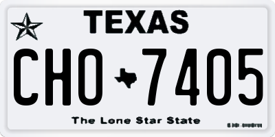 TX license plate CHO7405
