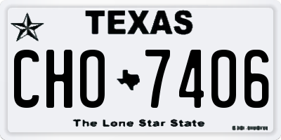 TX license plate CHO7406