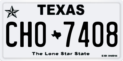 TX license plate CHO7408