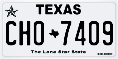 TX license plate CHO7409
