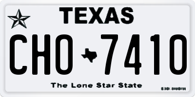 TX license plate CHO7410