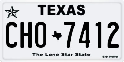 TX license plate CHO7412