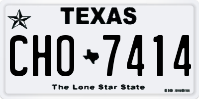 TX license plate CHO7414