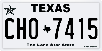 TX license plate CHO7415