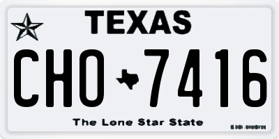 TX license plate CHO7416