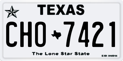 TX license plate CHO7421
