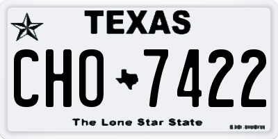TX license plate CHO7422