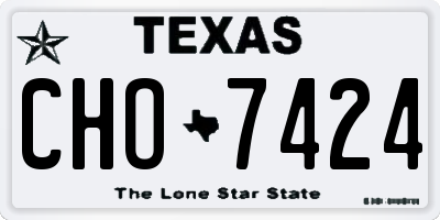 TX license plate CHO7424