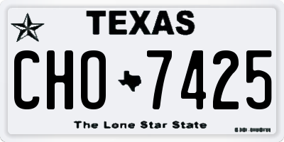 TX license plate CHO7425