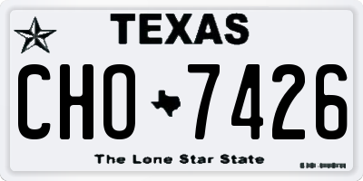 TX license plate CHO7426
