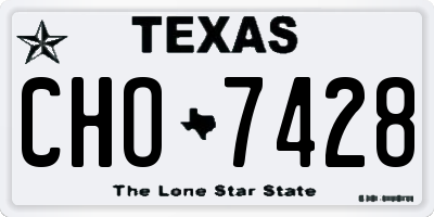 TX license plate CHO7428