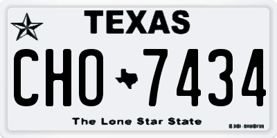 TX license plate CHO7434