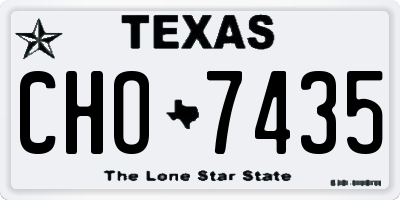 TX license plate CHO7435