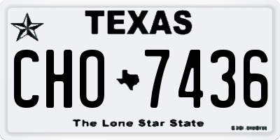 TX license plate CHO7436