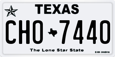 TX license plate CHO7440