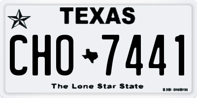 TX license plate CHO7441