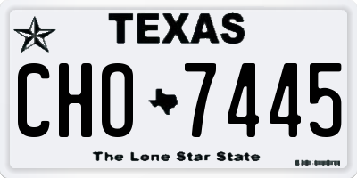 TX license plate CHO7445