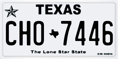 TX license plate CHO7446
