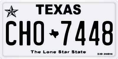 TX license plate CHO7448
