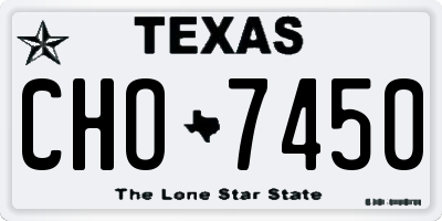 TX license plate CHO7450