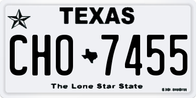 TX license plate CHO7455