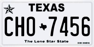TX license plate CHO7456