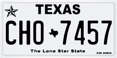 TX license plate CHO7457