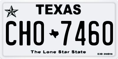 TX license plate CHO7460
