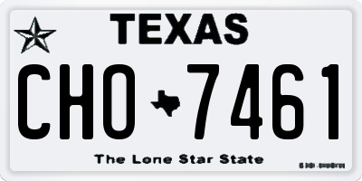 TX license plate CHO7461