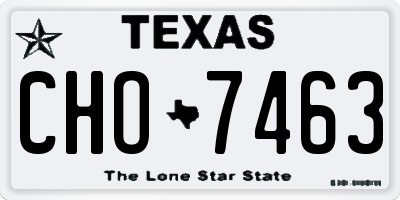 TX license plate CHO7463