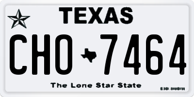 TX license plate CHO7464