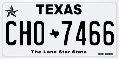 TX license plate CHO7466