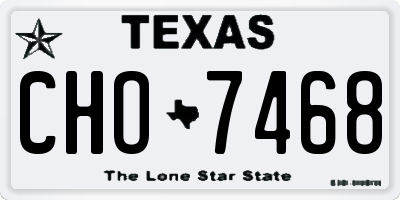 TX license plate CHO7468