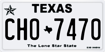 TX license plate CHO7470