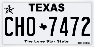 TX license plate CHO7472