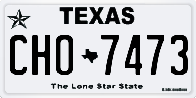 TX license plate CHO7473