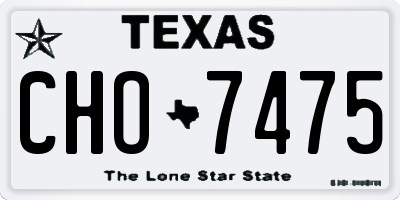 TX license plate CHO7475