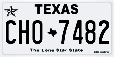 TX license plate CHO7482