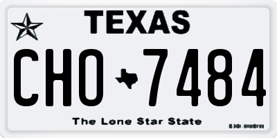 TX license plate CHO7484