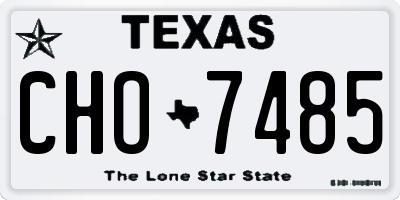 TX license plate CHO7485