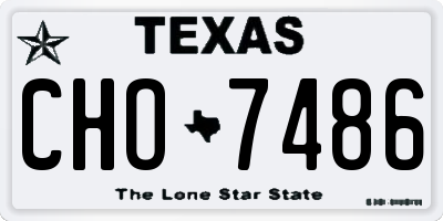 TX license plate CHO7486