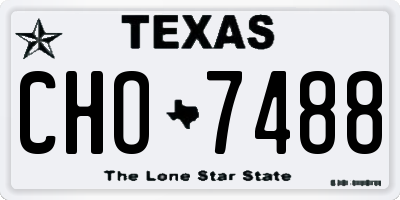 TX license plate CHO7488