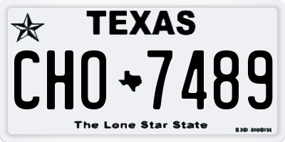 TX license plate CHO7489